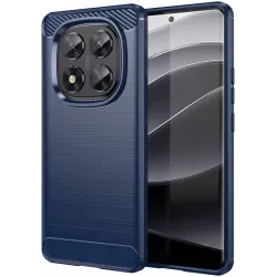Phonesta Carbon Silicone Back Cover hoesje voor Xiaomi Redmi Note 14 Pro 5G / Xiaomi Poco X7 - Blauw