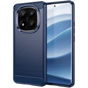 Phonesta Carbon Silicone Back Cover hoesje voor Xiaomi Redmi Note 14 Pro Plus - Blauw