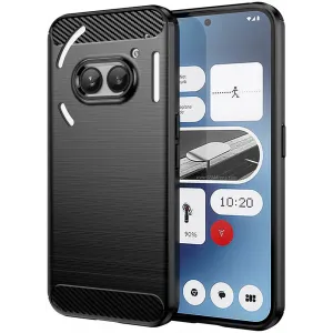 Phonesta Carbon Silicone Back Cover hoesje voor Nothing Phone (2a) / (2a) Plus - Zwart