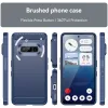 Phonesta Carbon Silicone Back Cover hoesje voor Nothing Phone (3a) - Blauw 3