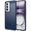 Phonesta Carbon Silicone Back Cover hoesje voor Oppo Reno12 - Blauw