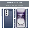 Phonesta Carbon Silicone Back Cover hoesje voor Oppo Reno12 - Blauw 2
