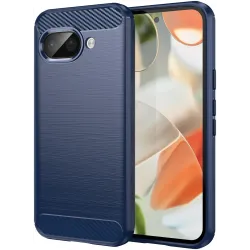 Phonesta Carbon Silicone Back Cover hoesje voor Google Pixel 9a - Blauw