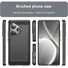 Phonesta Carbon Silicone Back Cover hoesje voor Realme GT 6 - Zwart 2
