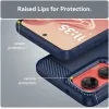 Phonesta Carbon Silicone Back Cover hoesje voor Motorola Moto G35 - Blauw 6