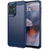Phonesta Carbon Silicone Back Cover hoesje voor Motorola Moto G55 - Blauw
