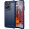 Phonesta Carbon Silicone Back Cover hoesje voor Motorola Moto G75 - Blauw