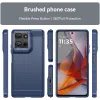 Phonesta Carbon Silicone Back Cover hoesje voor Motorola Moto G75 - Blauw 2