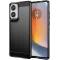 Phonesta Carbon Silicone Back Cover hoesje voor Motorola Moto G85 - Zwart