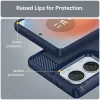 Phonesta Carbon Silicone Back Cover hoesje voor Motorola Edge 50 Fusion - Blauw 6
