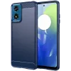 Phonesta Carbon Silicone Back Cover hoesje voor Motorola Moto G04 / G04s / G24 / G24 Power / E14 - Blauw