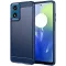 Phonesta Carbon Silicone Back Cover hoesje voor Motorola Moto G04 / G04s / G24 / G24 Power / E14 - Blauw
