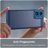 Phonesta Carbon Silicone Back Cover hoesje voor Motorola Moto G04 / G04s / G24 / G24 Power / E14 - Blauw 5