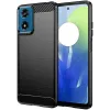 Phonesta Carbon Silicone Back Cover hoesje voor Motorola Moto G04 / G04s / G24 / G24 Power / E14 - Zwart
