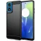 Phonesta Carbon Silicone Back Cover hoesje voor Motorola Moto G04 / G04s / G24 / G24 Power / E14 - Zwart