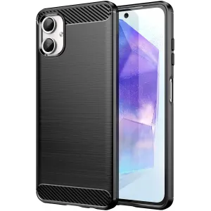 Phonesta Carbon Silicone Back Cover hoesje voor Samsung Galaxy A06 4G - Zwart