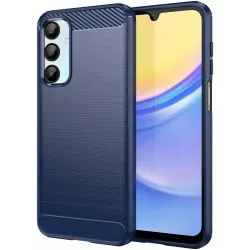 Phonesta Carbon Silicone Back Cover hoesje voor Samsung Galaxy A16 - Blauw
