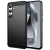 Phonesta Carbon Silicone Back Cover hoesje voor Samsung Galaxy S24 FE - Zwart