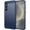 Phonesta Carbon Silicone Back Cover hoesje voor Samsung Galaxy S25 Plus/S24 Plus - Blauw