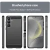 Phonesta Carbon Silicone Back Cover hoesje voor Samsung Galaxy S25 Plus/S24 Plus - Zwart 2