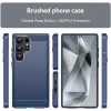 Phonesta Carbon Silicone Back Cover hoesje voor Samsung Galaxy S25 Ultra - Blauw 2