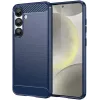 Phonesta Carbon Silicone Back Cover hoesje voor Samsung Galaxy S25/S24 - Blauw