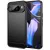 Phonesta Carbon Silicone Back Cover hoesje voor Google Pixel 10 Pro XL - Zwart