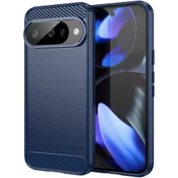 Phonesta Carbon Silicone Back Cover hoesje voor Google Pixel 10 / 10 Pro - Blauw