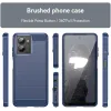 Phonesta Carbon Silicone Back Cover hoesje voor HMD Fusion - Blauw 2