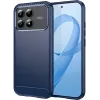 Phonesta Carbon Silicone Back Cover hoesje voor Xiaomi Poco F8 Pro - Blauw