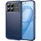 Phonesta Carbon Silicone Back Cover hoesje voor Xiaomi Poco F8 Pro - Blauw