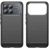 Phonesta Carbon Silicone Back Cover hoesje voor Xiaomi Poco F8 Ultra - Zwart 2