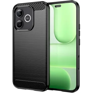 Phonesta Carbon Silicone Back Cover hoesje voor HONOR 600 Lite - Zwart