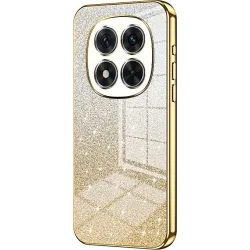 Phonesta Crystal Sparkle Silicone Back Cover hoesje voor Xiaomi Redmi Note 14 Pro 5G / Xiaomi Poco X7 - Goud