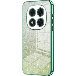 Phonesta Crystal Sparkle Silicone Back Cover hoesje voor Xiaomi Redmi Note 14 Pro 5G / Xiaomi Poco X7 - Groen