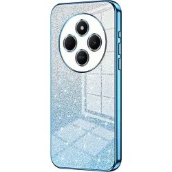 Phonesta Crystal Sparkle Silicone Back Cover hoesje voor Xiaomi Redmi 14C / Xiaomi Poco C75 - Blauw