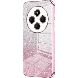 Phonesta Crystal Sparkle Silicone Back Cover hoesje voor Xiaomi Redmi 14C / Xiaomi Poco C75 - Roze