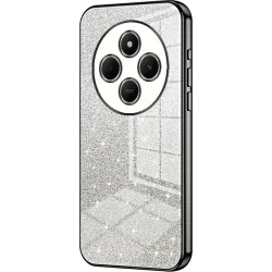 Phonesta Crystal Sparkle Silicone Back Cover hoesje voor Xiaomi Redmi 14C / Xiaomi Poco C75 - Zwart