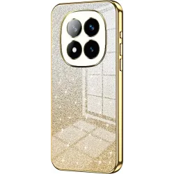 Phonesta Crystal Sparkle Silicone Back Cover hoesje voor Xiaomi Redmi Note 14 Pro Plus - Goud