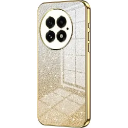 Phonesta Crystal Sparkle Silicone Back Cover hoesje voor OnePlus 13 - Goud