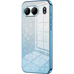 Phonesta Crystal Sparkle Silicone Back Cover hoesje voor OnePlus Nord 4 - Blauw