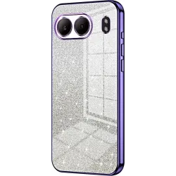 Phonesta Crystal Sparkle Silicone Back Cover hoesje voor OnePlus Nord 4 - Paars
