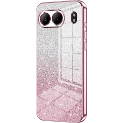 Phonesta Crystal Sparkle Silicone Back Cover hoesje voor OnePlus Nord 4 - Roze