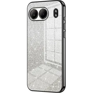 Phonesta Crystal Sparkle Silicone Back Cover hoesje voor OnePlus Nord 4 - Zwart