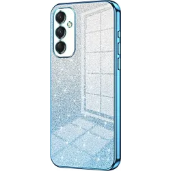 Phonesta Crystal Sparkle Silicone Back Cover hoesje voor Samsung Galaxy A16 - Blauw