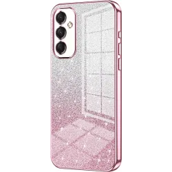 Phonesta Crystal Sparkle Silicone Back Cover hoesje voor Samsung Galaxy A16 - Roze