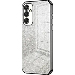 Phonesta Crystal Sparkle Silicone Back Cover hoesje voor Samsung Galaxy A16 - Zwart