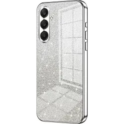 Phonesta Crystal Sparkle Silicone Back Cover hoesje voor Samsung Galaxy A26 - Zilver