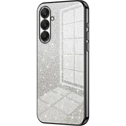 Phonesta Crystal Sparkle Silicone Back Cover hoesje voor Samsung Galaxy A26 - Zwart