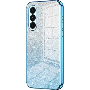 Phonesta Crystal Sparkle Silicone Back Cover hoesje voor Samsung Galaxy A36 - Blauw